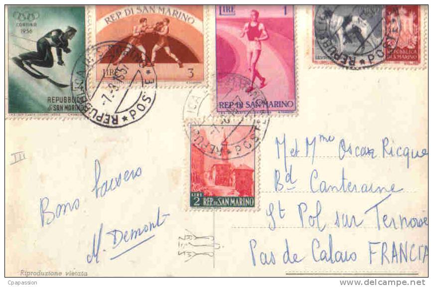 SAN MARINO -Seconda Torre -cpsm Avec Trés Bel Affranchissement 1957- Voir Scans - San Marino