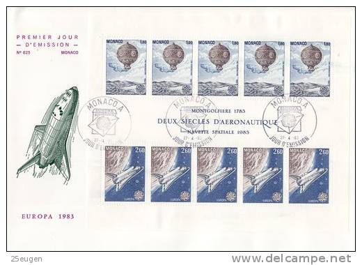 MONACO  EUROPA CEPT 1983 MS FDC - 1983