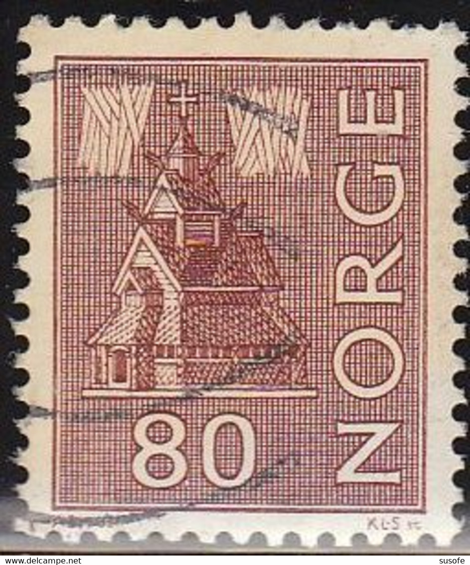 Noruega 1963 Scott 428 Sello º Iglesia Eglise Stave Michel 506x Yvert 447 Norway Stamps Timbre Norvège Briefmarke - Oblitérés