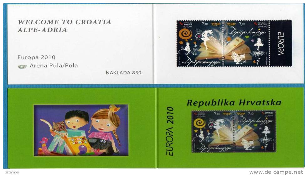 2010 EUROPA CEPT CROAZIA CROATIA HRVATSKA ALPE ADRIA BOOKLET LIBRETTO CHILDREN BOOKS - 2010