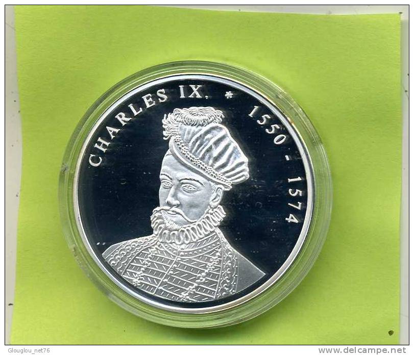 PIECE COMMEMORATIVE CHARLES IX  AVEC CERTIFICAT DE GARANTIE SOUS CAPSULE VOIR SCANER - Liberia