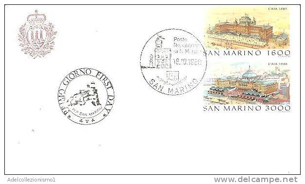 48178)lettera F.d.c. San Marino Con 2 Valori + Annullo - FDC