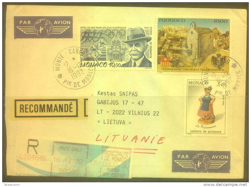 MONACO 001 Cover Postal History Air Mail - Lettres & Documents