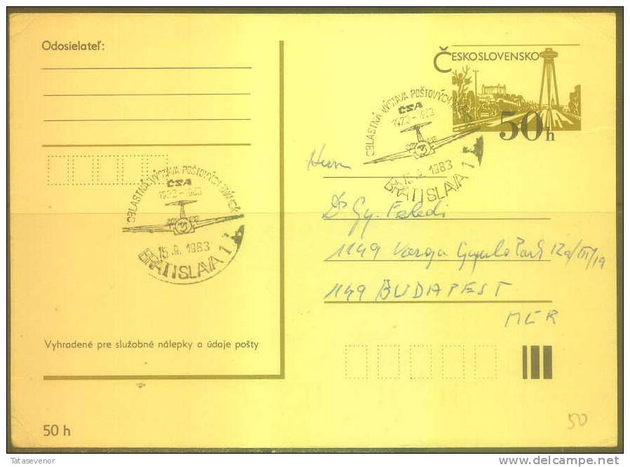 Czechoslovakia 009 Post Card Aviation - Cartes Postales