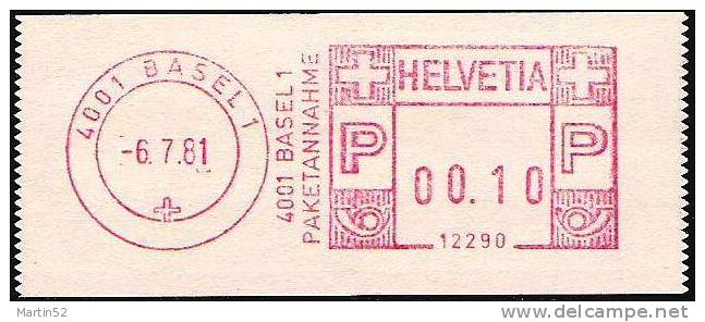 Versuchsdrucke "ADREMA-Pitney Bowes" Basel 1981 (No 12290) - Timbres D'automates