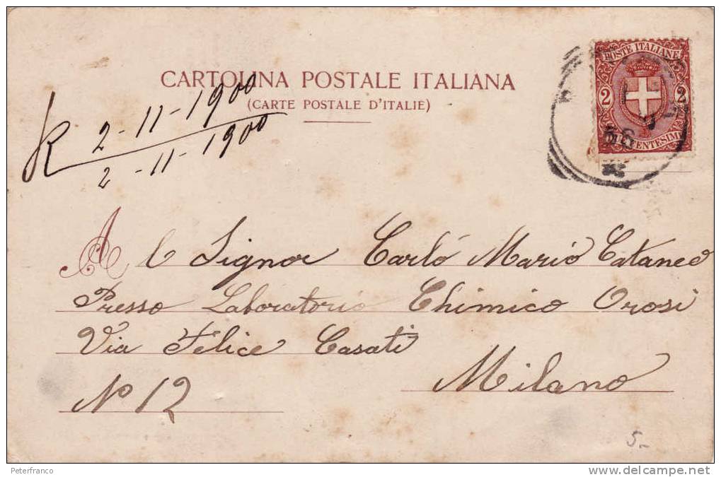 Cartolina Postale - Veduta Di Rovigo Del 1900  Con Ann.su Franc. Umberto N. 116 Bolaffi - Rovigo