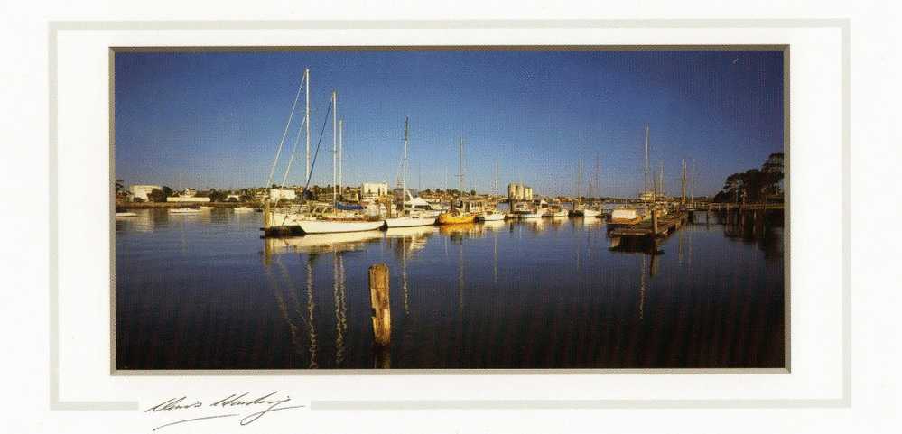 Australia Tasmania North West Coast Devonport Mersey River- Chris Harding Long PC 21.5x10cm Unused - Andere & Zonder Classificatie