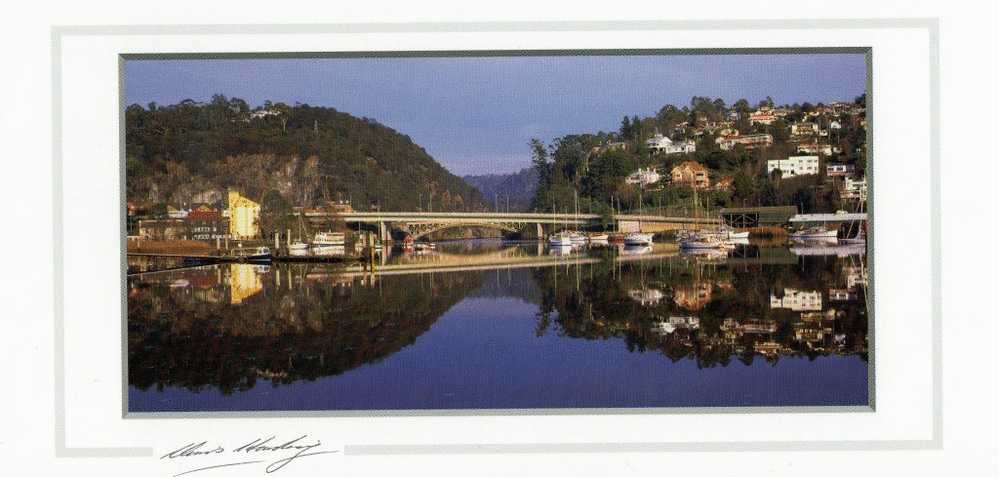 Australia Tasmania Launceston Tamar River- Chris Harding Long PC 21.5x10cm Unused - Lauceston