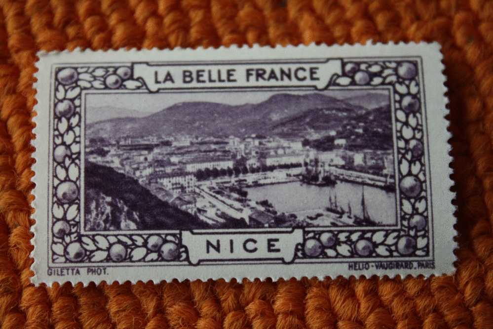 ERINNOPHILIE VIGNETTE  "LA BELLE FRANCE "=> NICE =>GRAVURE GILETTA PHOTO  HELIO VAUGIRARD PARIS EN NEUF ** VOIR  VERSO - Tourisme (Vignettes)