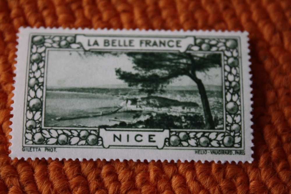 ERINNOPHILIE VIGNETTE  "LA BELLE FRANCE "=> NICE =>GRAVURE GILETTA PHOTO  HELIO VAUGIRARD PARIS EN NEUF ** VOIR  VERSO - Tourisme (Vignettes)