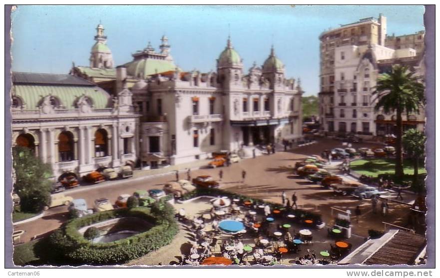 Monaco - Monte-Carlo - Le Casino Et L'hôtel De Paris (voitures, Automobile) - Spielbank