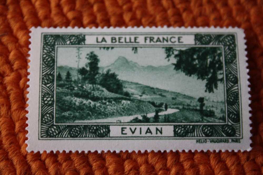 ERINNOPHILIE VIGNETTE  "LA BELLE FRANCE "=>EVIAN=> PHOTO  HELIO VAUGIRARD PARIS EN NEUF ** VOIR  VERSO - Tourism (Labels)