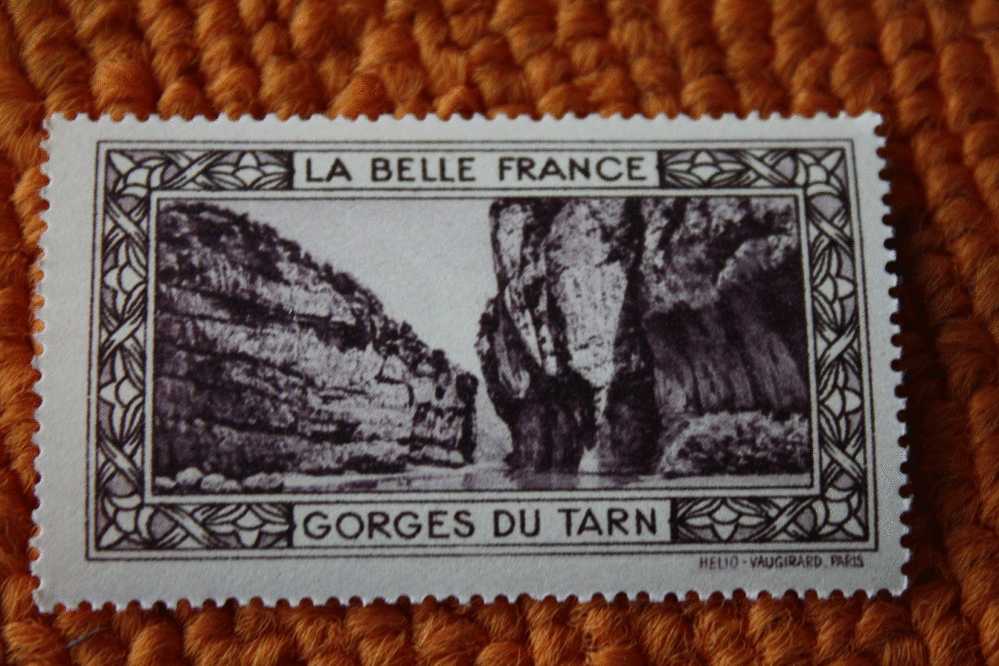 ERINNOPHILIE VIGNETTE  "LA BELLE FRANCE "=> GORGES DU TARN => PHOTO  HELIO VAUGIRARD PARIS EN NEUF ** VOIR  VERSO - Tourisme (Vignettes)