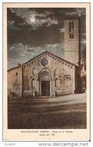 MONTELEONE SABINO  ( RIETI )  CHIESA DI S. VITTORIA  - 1931 - Rieti