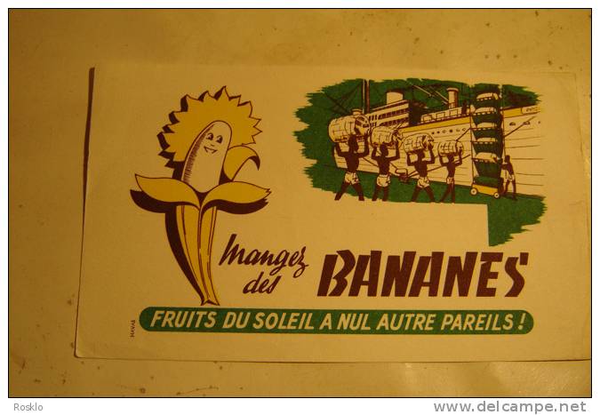 BUVARD / MANGER DES BANANES - Alimentaire