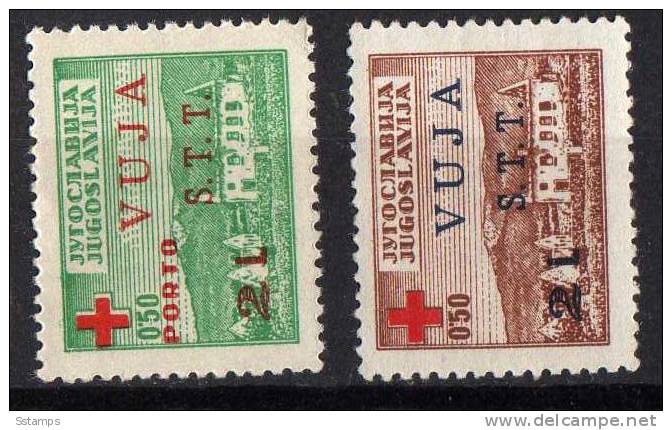 U-Ra  JUGOSLAVIA ITALIA TRIESTE B SLOVENIA CROCE ROSSA RED CROSS NEVER HINGED - GARANZIA - Mint/hinged