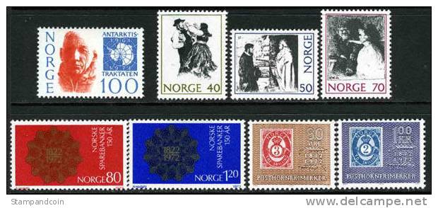 Norway #578-85 XF Mint Hinged 4 Sets From 1971-72 - Neufs
