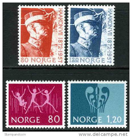 Norway #590-93 XF Mint Hinged 2 Sets From 1971-72 - Neufs