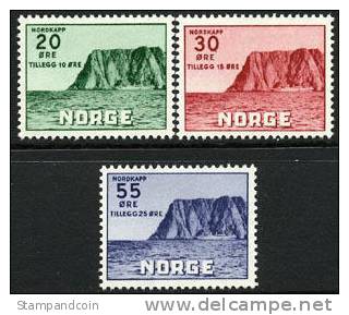 Norway B54-56 XF Mint Hinged North Cape Type Semi-Postal Set From 1953 - Unused Stamps