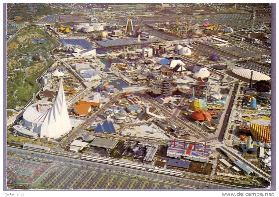 Japon - Osaka - Aerial View Of The Expo 70 Site - Seen From Northwest. In The Front Row From Right To Left Are British . - Osaka