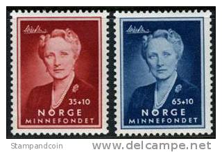 Norway B57-58 XF Mint Hinged Semi-Postal Set From 1956 - Ungebraucht