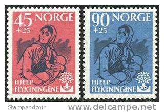 Norway B64-65 Mint Hinged Semi-Postal Set From 1960 (Flowers) - Unused Stamps