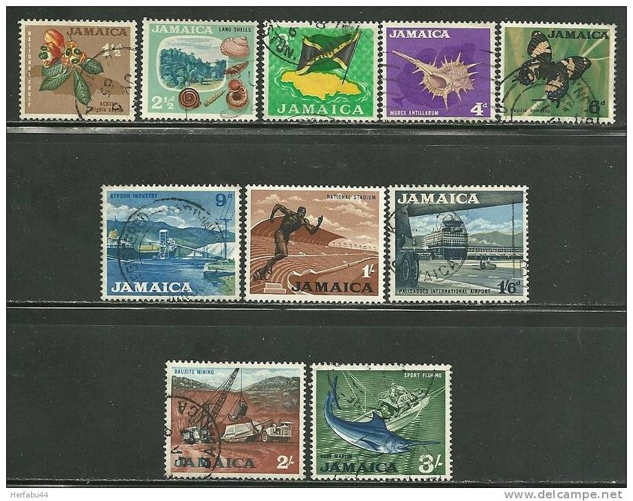 Jamaica      Stamps   SC# 218,220-23,225-29 - Jamaique (1962-...)