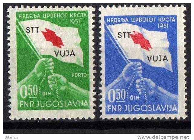 JUGOSLAVIA ITALIA TRIESTE B SLOVENIA CROCE ROSSA RED CROSS NEVER HINGED - GARANZIA - Ongebruikt