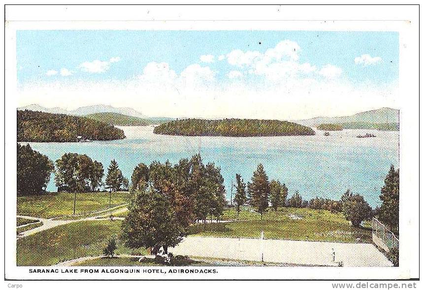 NEW-YORK (NY). - ADIRONDACKS. Saranac Lake From Algonquin Hotel. - Adirondack