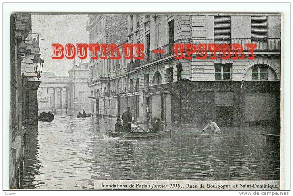 LOT de 10 CARTES  INONDATIONS de PARIS - Toutes les Cartes sont Visibles