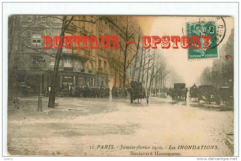 LOT de 10 CARTES  INONDATIONS de PARIS - Toutes les Cartes sont Visibles