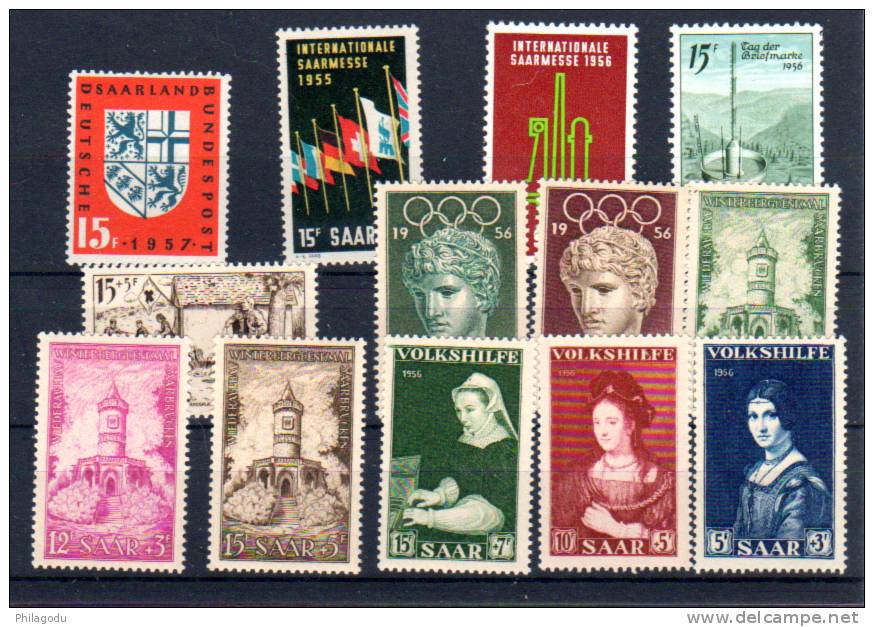 Foire, Croix-Rouge, Jeux Olympique De Melbourne, &oelig;uvres Populaires, 350 / 360 **  Beaux Timbres Gravés - Unused Stamps