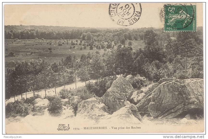 CPA MALESHERBES - VUE PRISE DES ROCHERS - Malesherbes