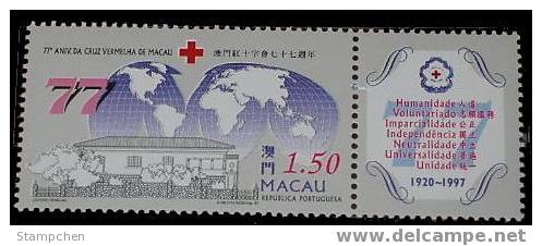 1997 Macau/Macao Stamp - 77th Anniversary Of Macau Red Cross Map Medicine - Neufs