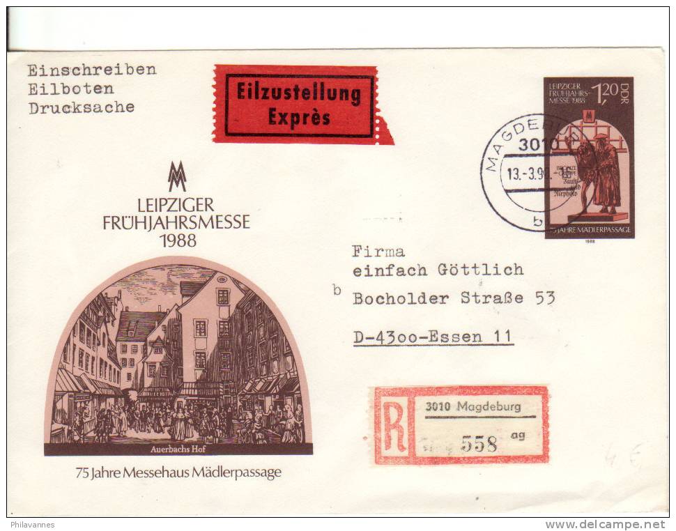 Magdeburg  1990 Leipziger Messe 1988   (1035D19) - Lettres & Documents