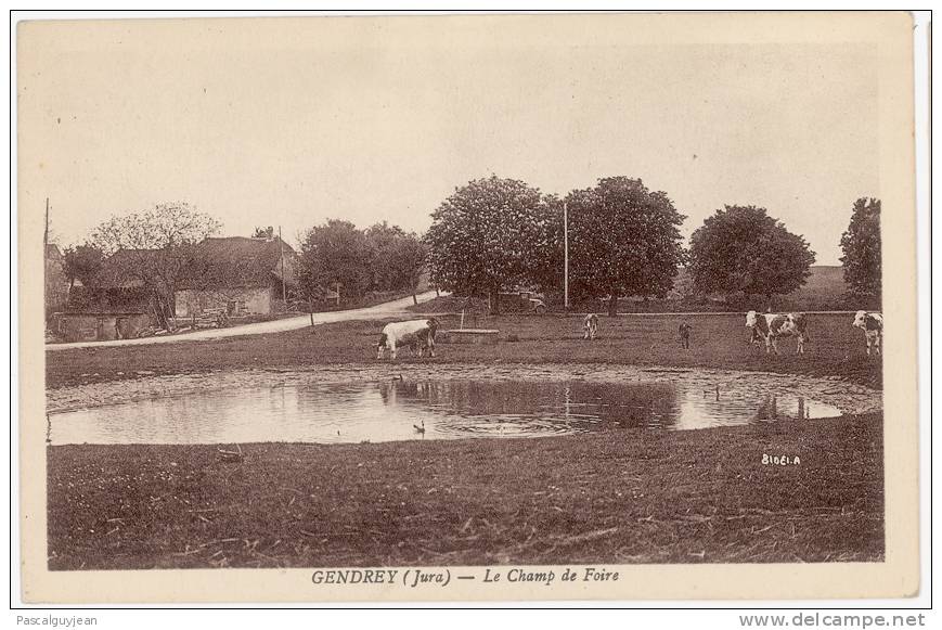 CPA JURA - GENDREY - LE CHAMP DE FOIRE - Gendrey