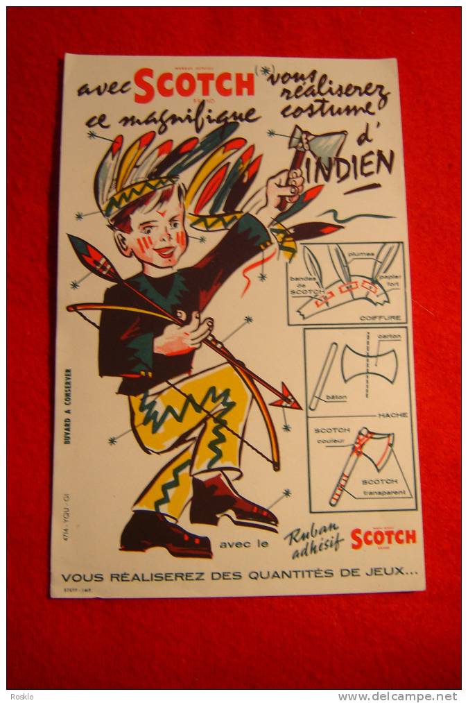 BUVARD PUBLICITAIRE 1950/1960 / SCOTCH RUBAN ADHESIF - Papierwaren