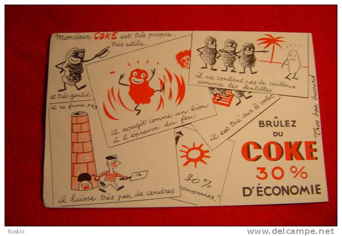 BUVARD PUBLICITAIRE 1950/1960 / BRULEZ DU COKE Charbon - C