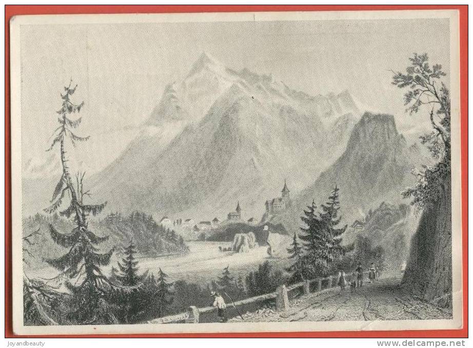 A033,Wimmis Mit Niesen,la Suisse Il Y A 100 Ans,série 6 Bild 2,circulée Sous Enveloppe,très Animée,léger Pli Invisible - Wimmis