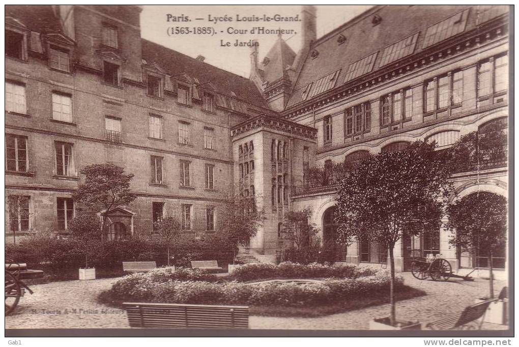 75 --- Paris --- Lycee Louis - Le - Grand  ( 1563 - 1885 ) --- Cour D´Honneur -- Le Jardin - Bildung, Schulen & Universitäten