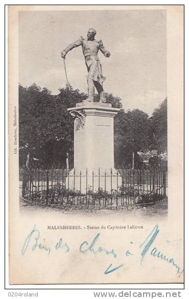 Malesherbes - Statue Du Capitaine Lelièvre - Carte Précurseur : Achat Immédiat - Malesherbes