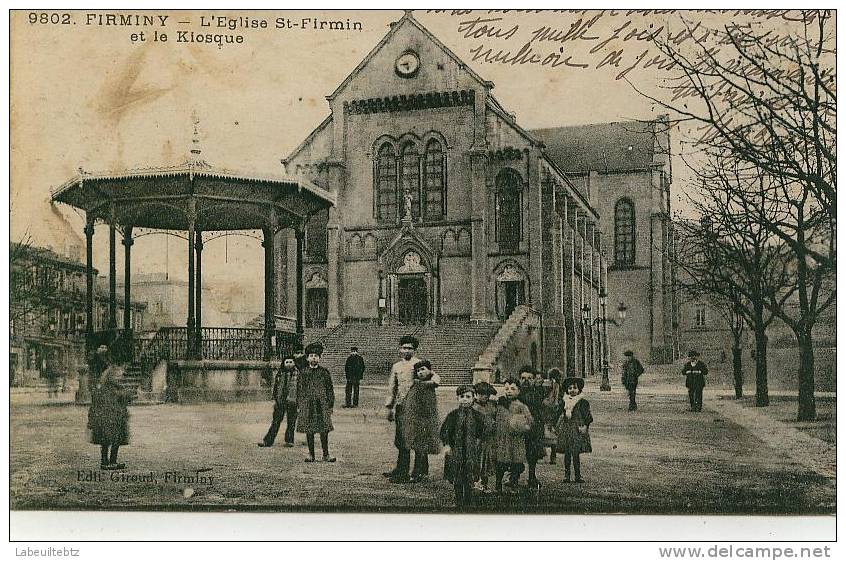 FIRMINY -  Eglise St Firmin Et Le Kisoque - Firminy