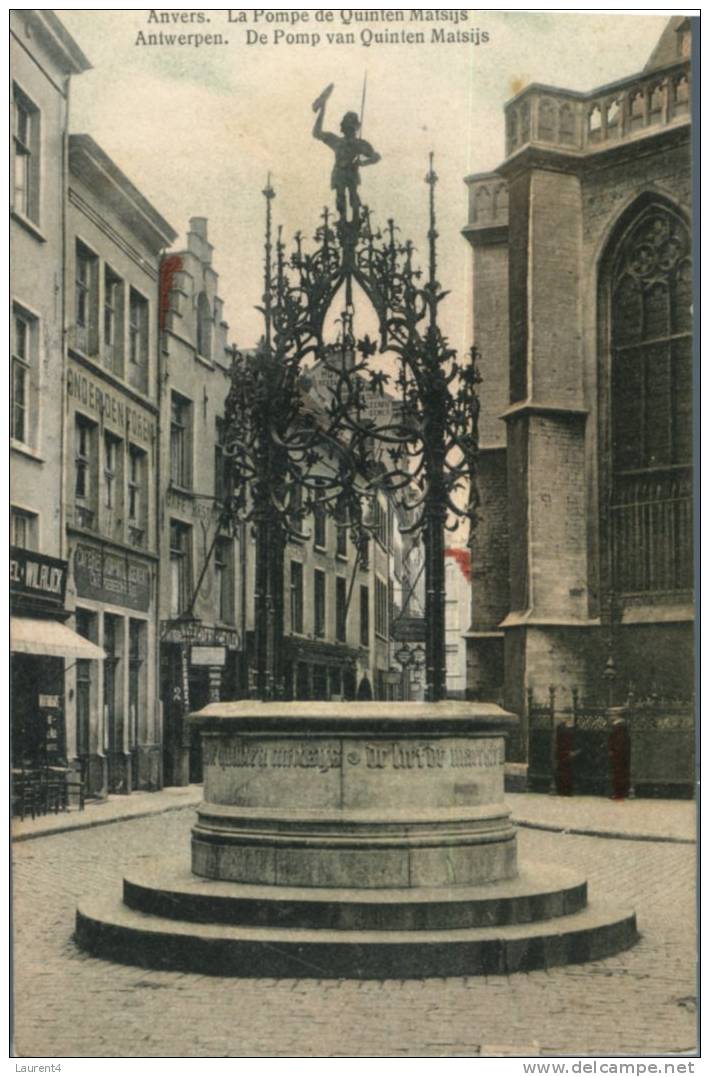 (580) Old Belgium Postcard - Carte Ancienne De Belgique - Anvers - Pompe De Quinten Matsijs - Antwerpen