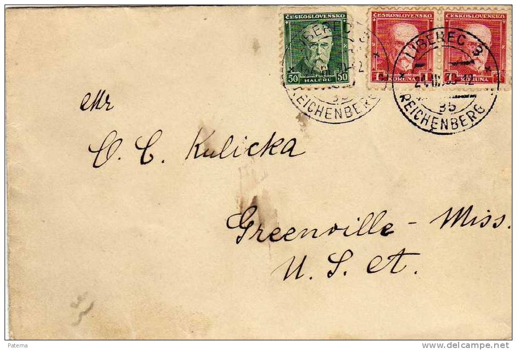 Carta, LIBEREC 1930 ( Checoslovaquia), Cover, Letter - Lettres & Documents