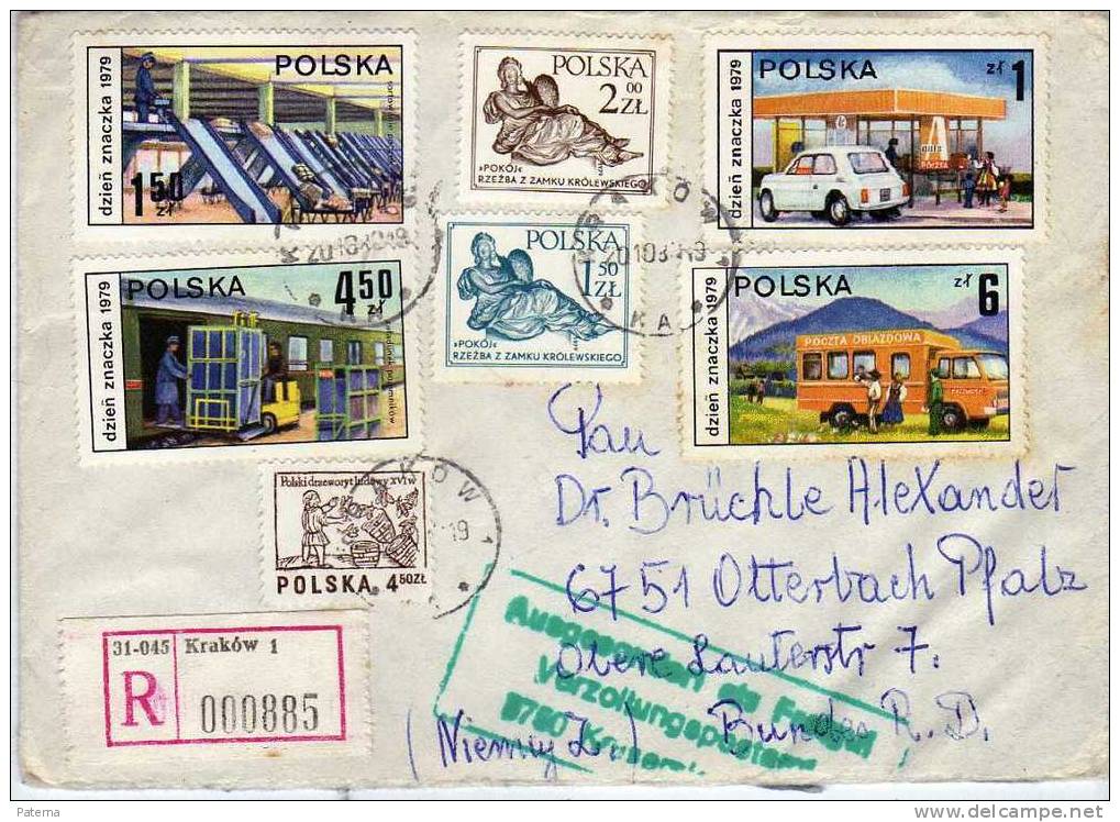 Carta, Certificada KRAKOW 1979, (Polonia), Cover, Letter - Storia Postale
