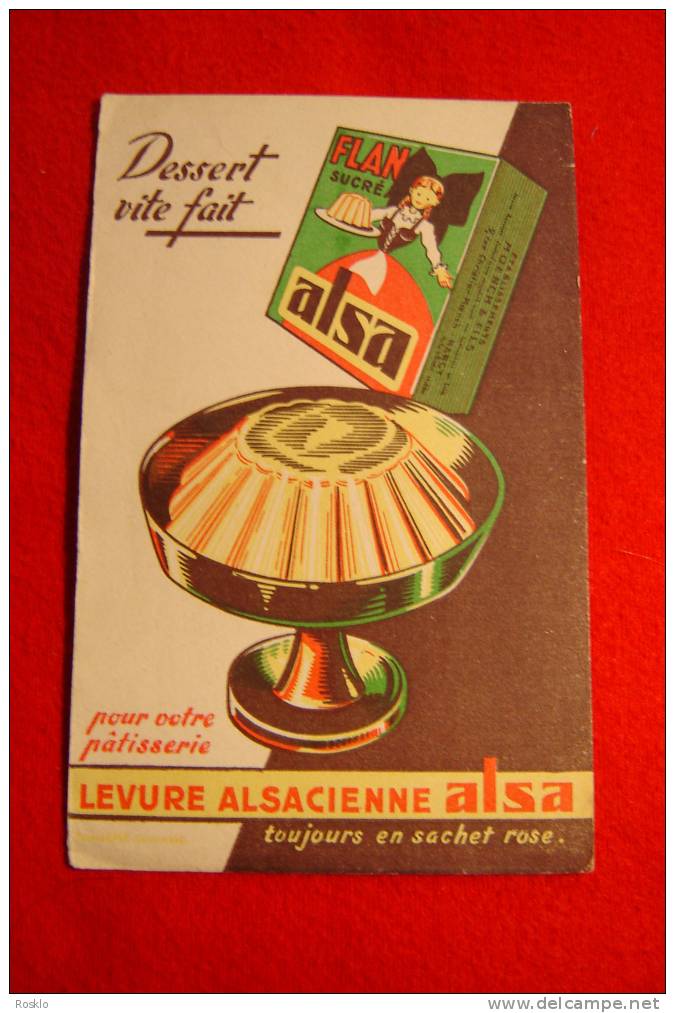 BUVARD PUBLICITAIRE 1950/1960 / LEVURE ALSACIENNE - Alimentaire