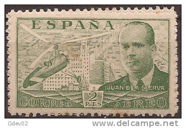 ES885-A758TA.España,  Spain, Espagne.JUAN DE LA CIERVA.1935. (Ed 885**) Sin Charnela.MUY BONITO - Nuevos