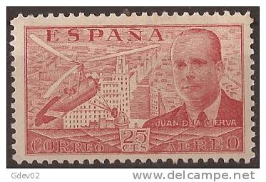 ES881-A759TA.España, Spain, Espagne.Ingeniero.Helicop Tero.JUAN DE LA CIERVA.1939. (Ed 881**) Sin Charnela.MUY BONITO - Nuevos