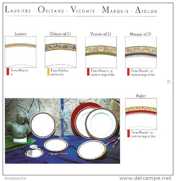 Catalogue Porcelaine Limoges 1994 / Deshoulières / Vaisselle / 50 Pages - Home Decoration
