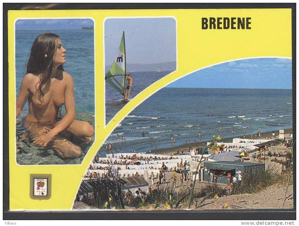 1985 OBP 2113 OP A. VAN MIEGHEM KAART - OOSTENDE  NAAR OSSENDRECHT NL - ENSOR KAST STEMPEL  BEACH STRAND - GIRL IN SEA - - Bredene